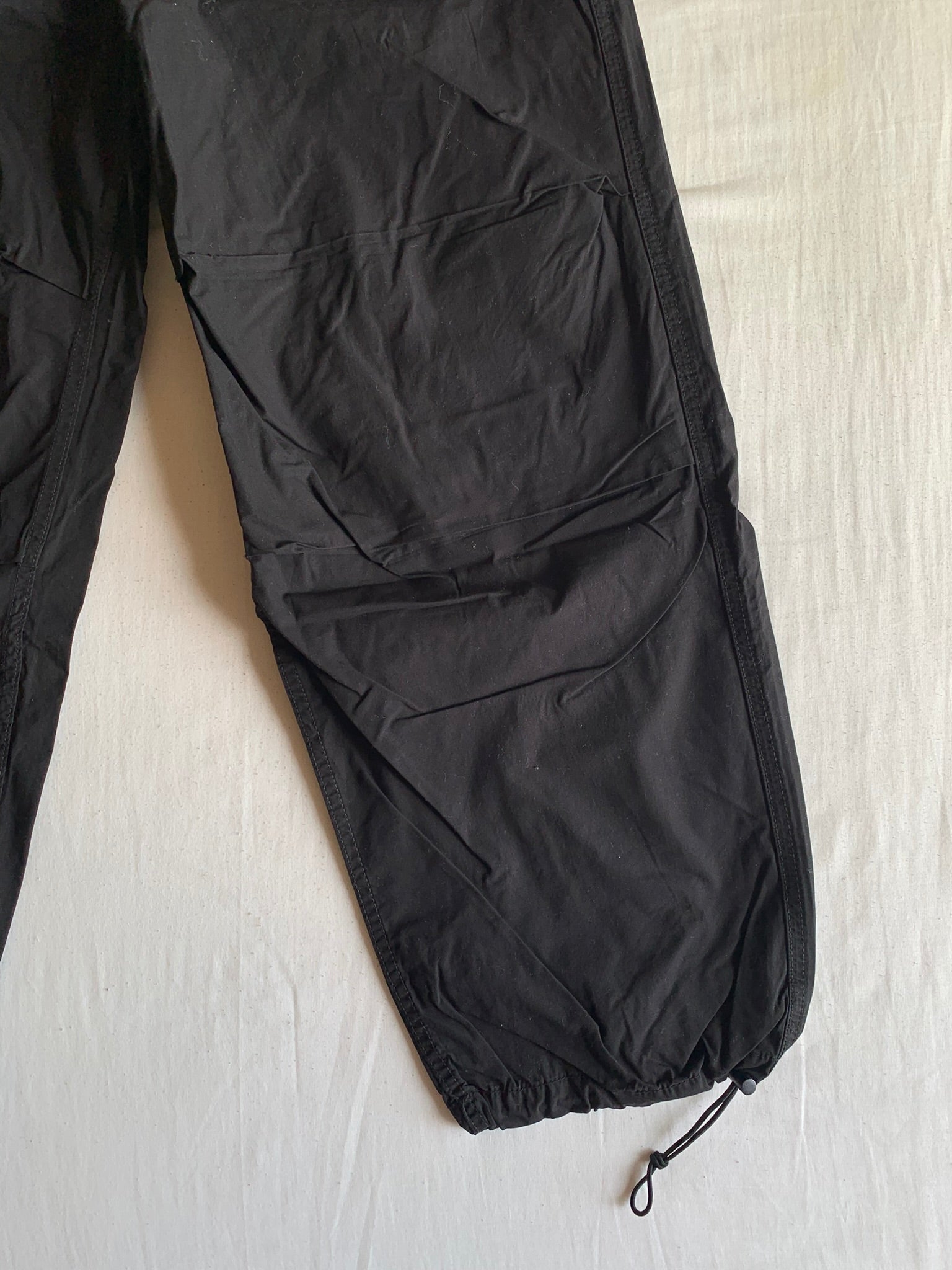 Pantalón Parachute Zara Nylon Negro
