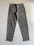 Pantalón Bershka Cuadros Skinny Cropped