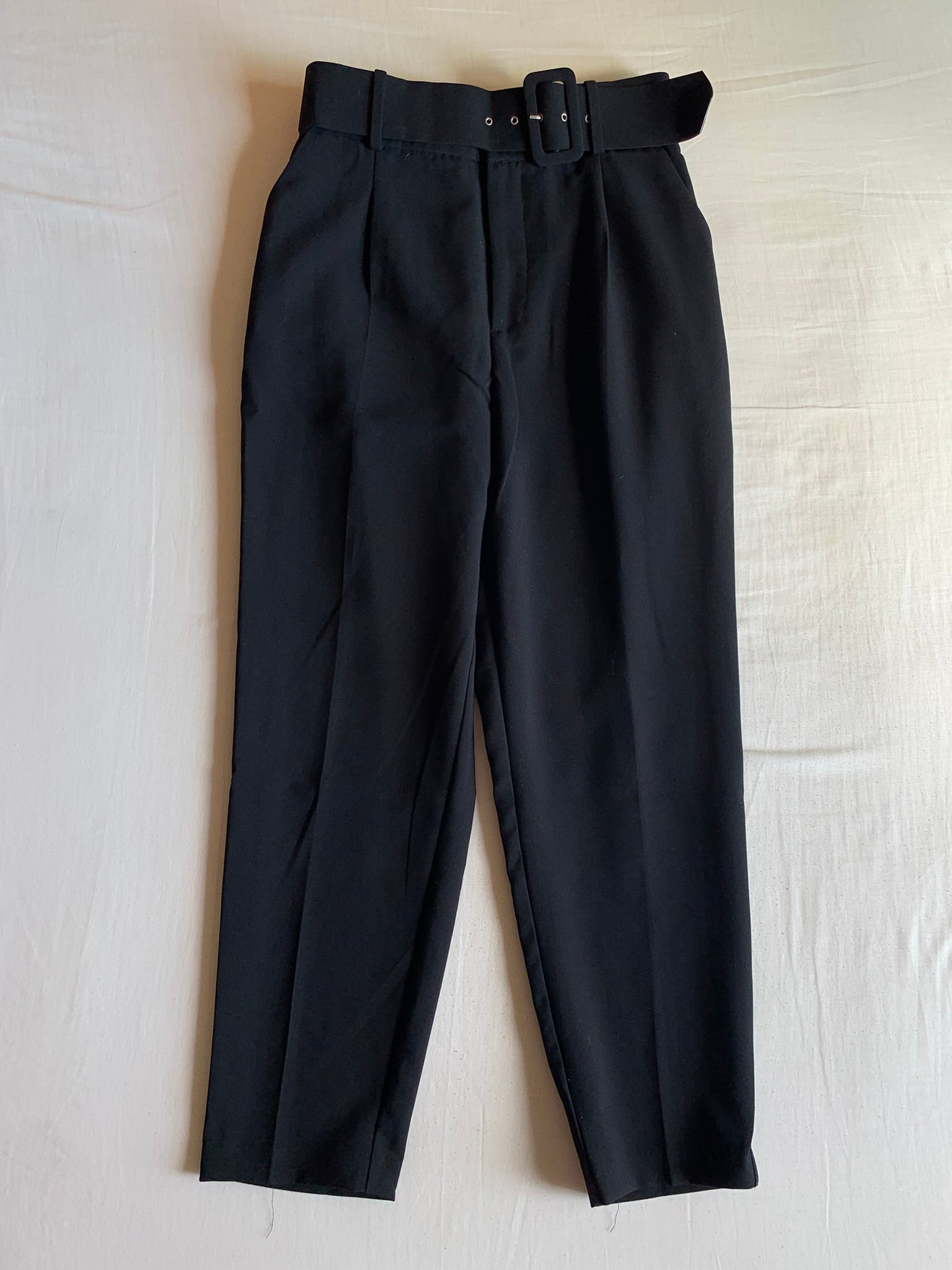 Pantalón de Vestir Zara Marino con Cinturón