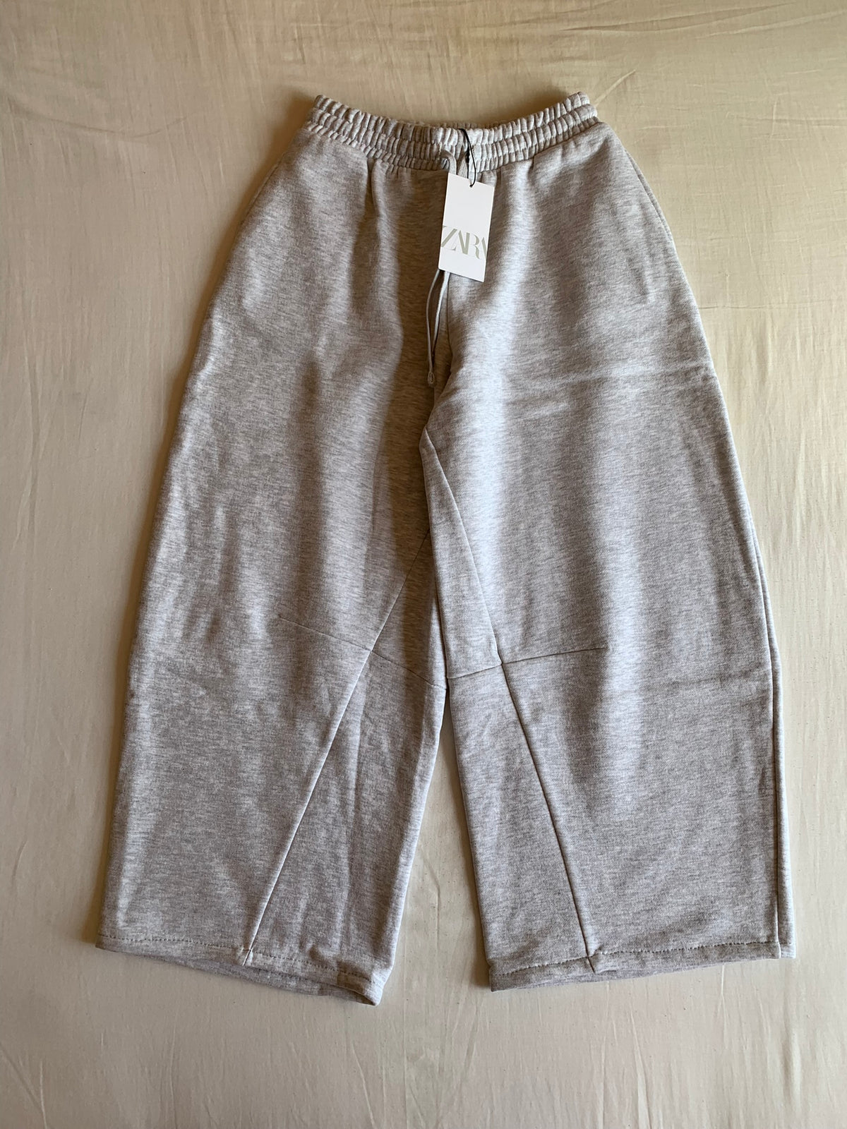 Pantalón Jogger Zara Felpa Gris