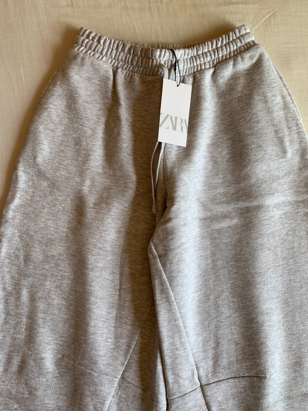 Pantalón Jogger Zara Felpa Gris
