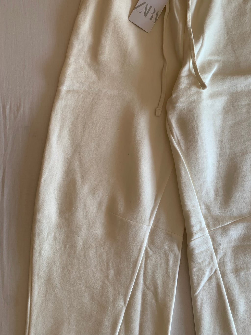 Pantalón Jogger Zara Felpa Crudo