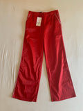 Pantalón Track Zara Satinado Rojo