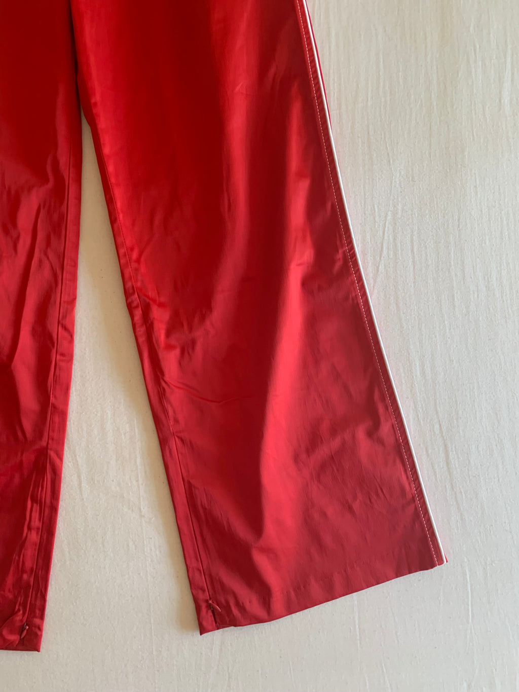 Pantalón Track Zara Satinado Rojo