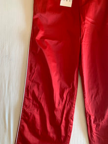 Pantalón Track Zara Satinado Rojo