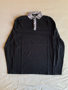 Polo ASOS Negro Cuello Cebra