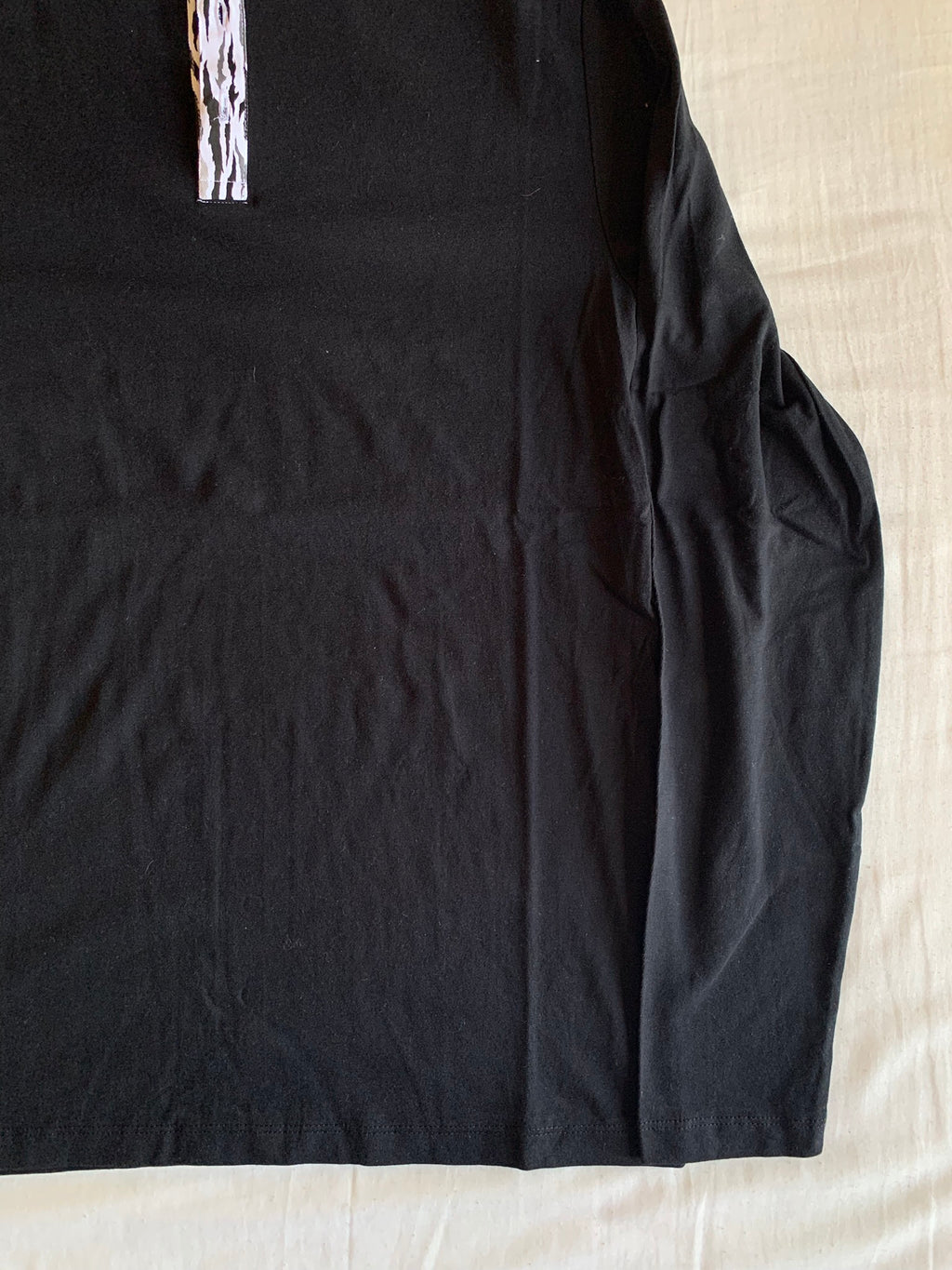Polo ASOS Negro Cuello Cebra