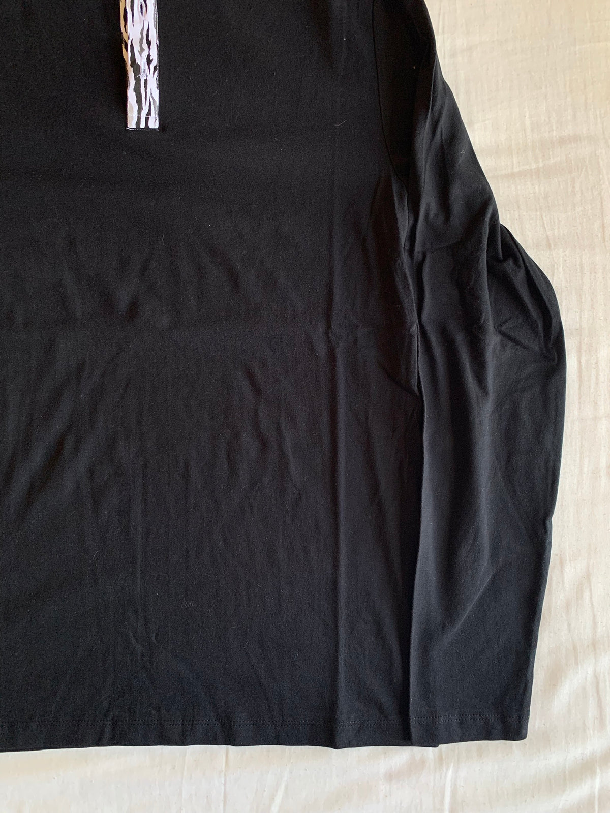Polo ASOS Negro Cuello Cebra