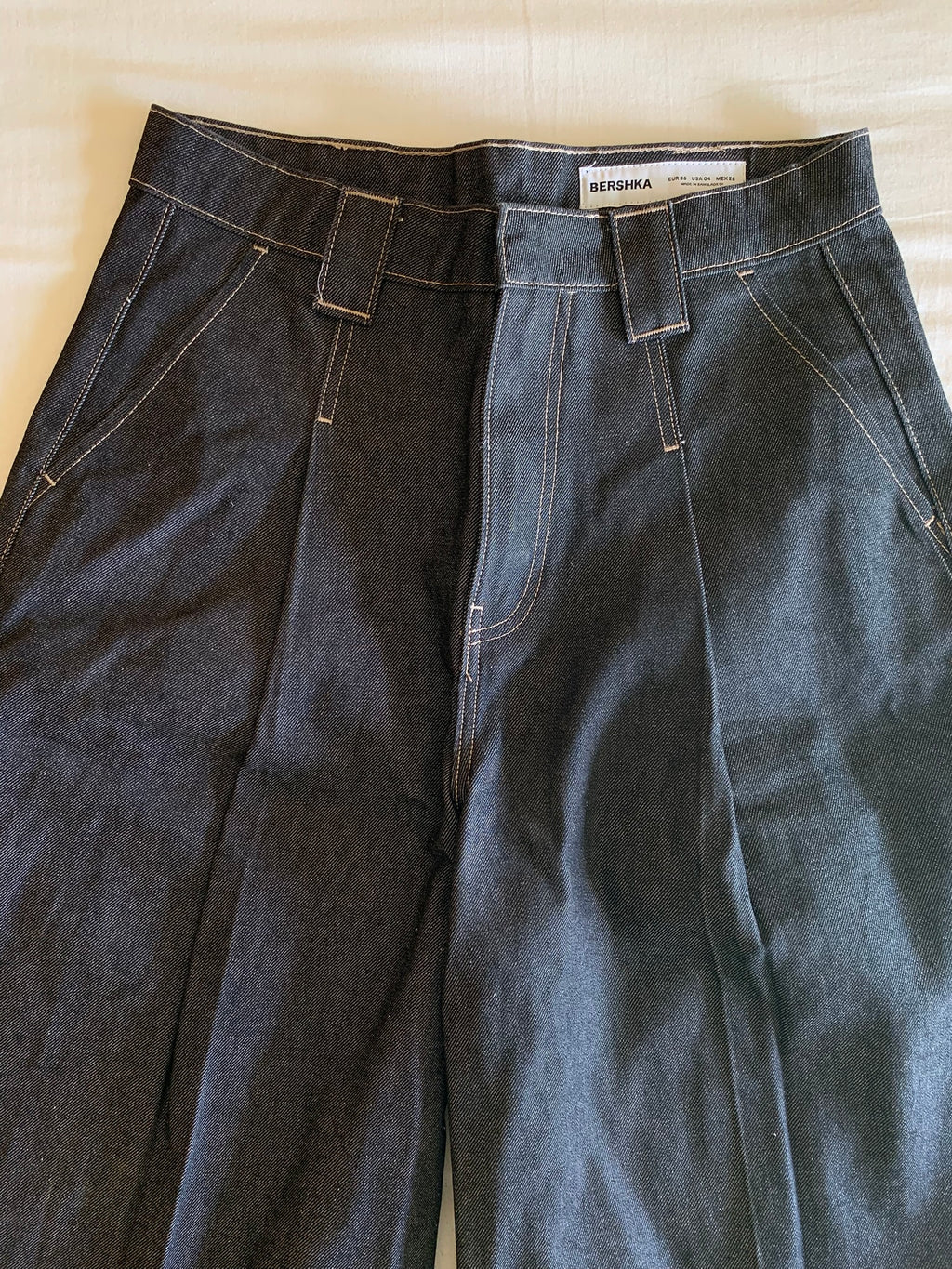 Bermuda Denim Bershka Gris Ancha