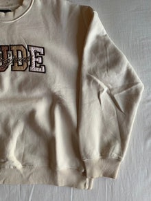 Sudadera Nude Project Varsity Marshmallow talla L