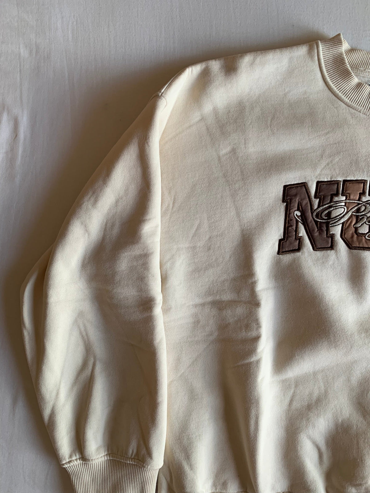 Sudadera Nude Project Varsity Marshmallow talla L