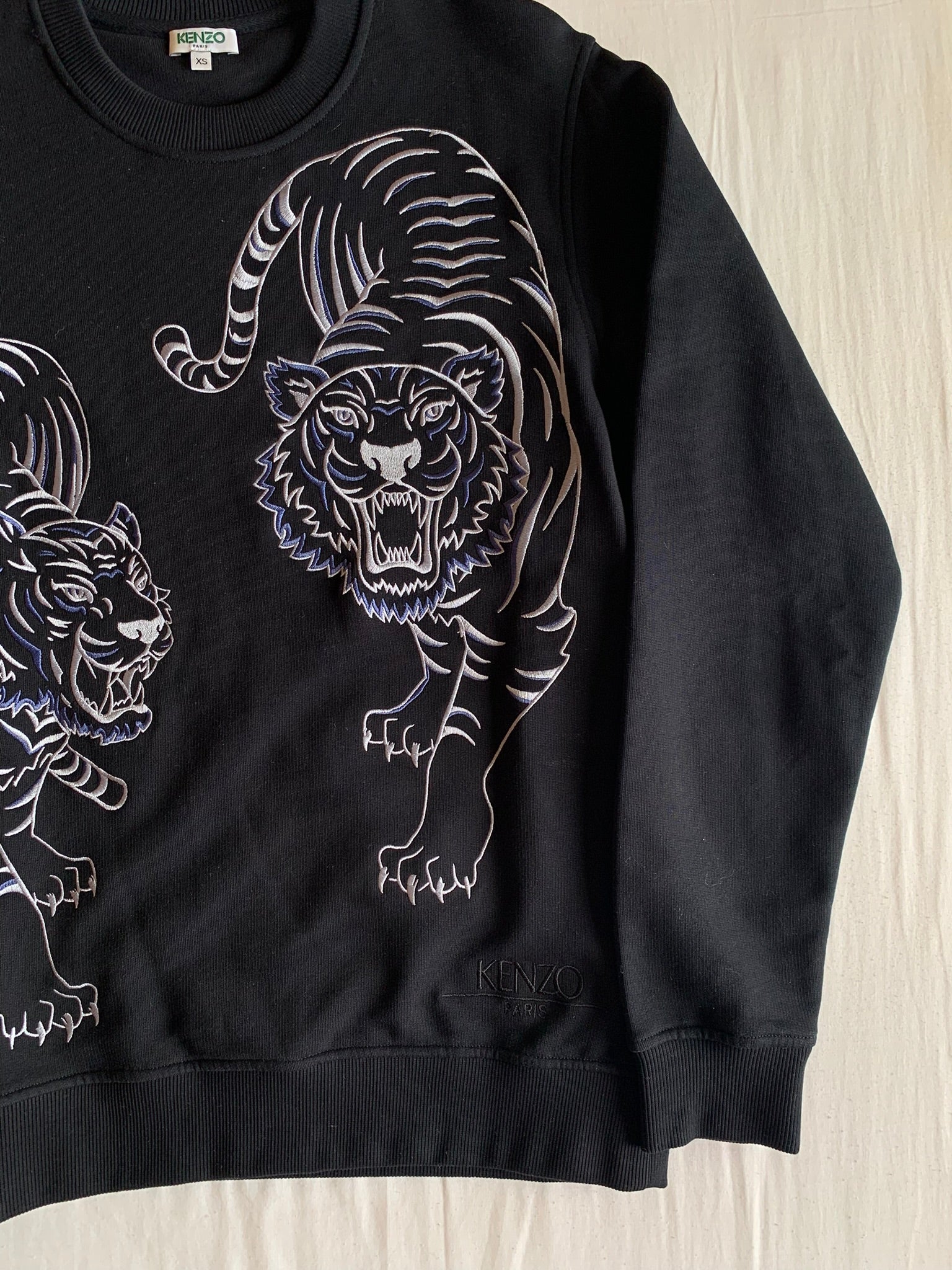 Sudadera Kenzo Paris Double Tiger Negra