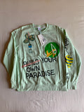 Sudadera Zara Build Your Own Paradise Verde Menta