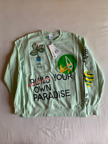 Sudadera Zara Build Your Own Paradise Verde Menta