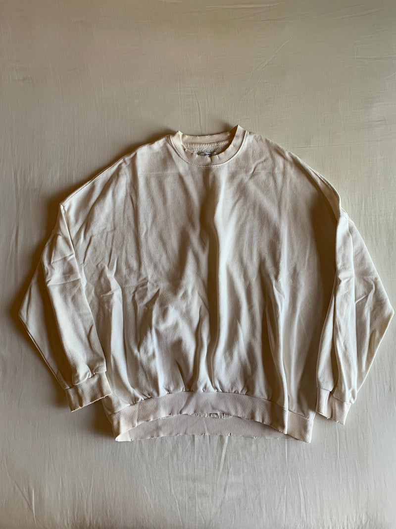 Sudadera Crop Despuntada "Crudo"