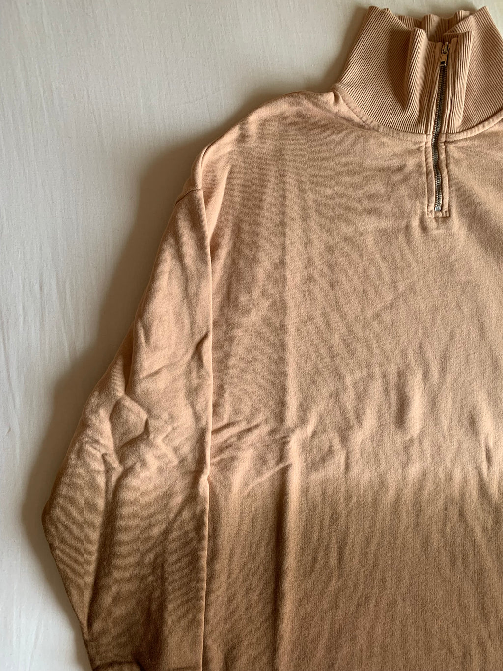 Sudadera Collusion Media Cremallera Camel