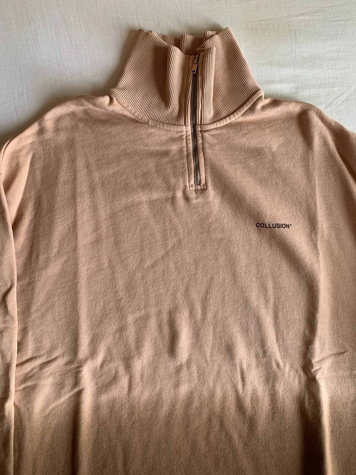 Sudadera Collusion Media Cremallera Camel