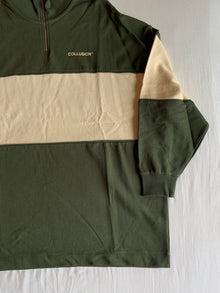 Sudadera Collusion Media Cremallera Colorblock Verde