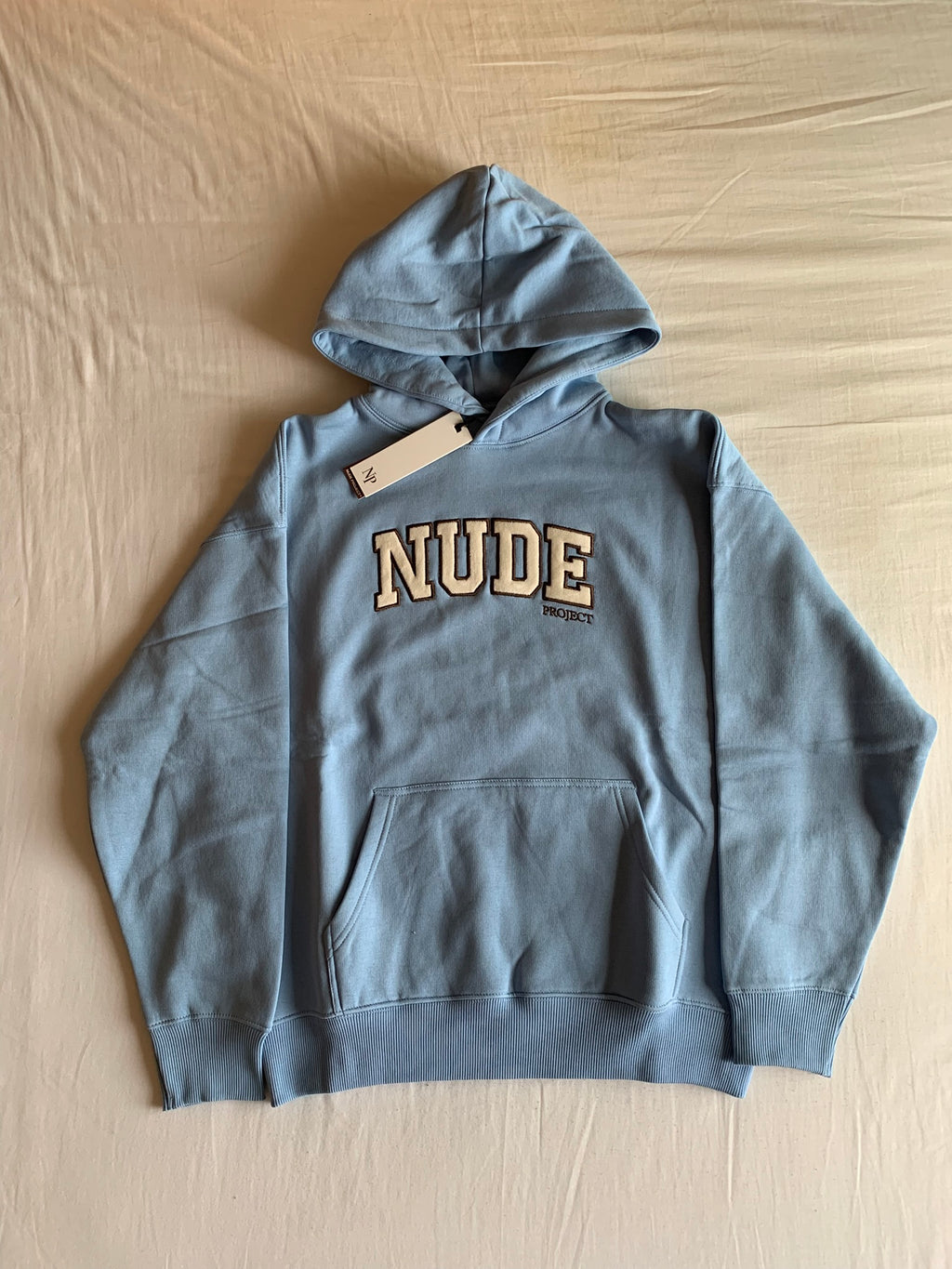 Sudadera Capucha Nude Project Varsity Azul Bebé