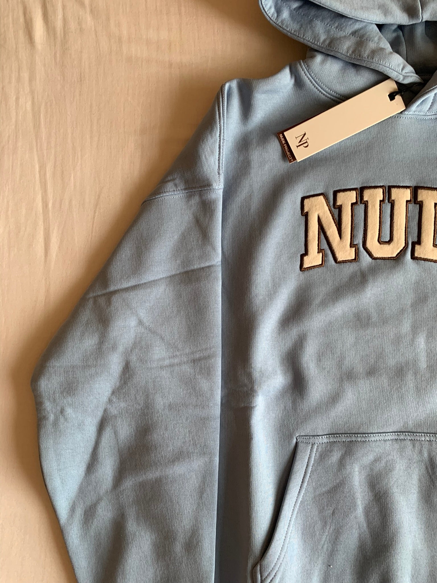 Sudadera Capucha Nude Project Varsity Azul Bebé