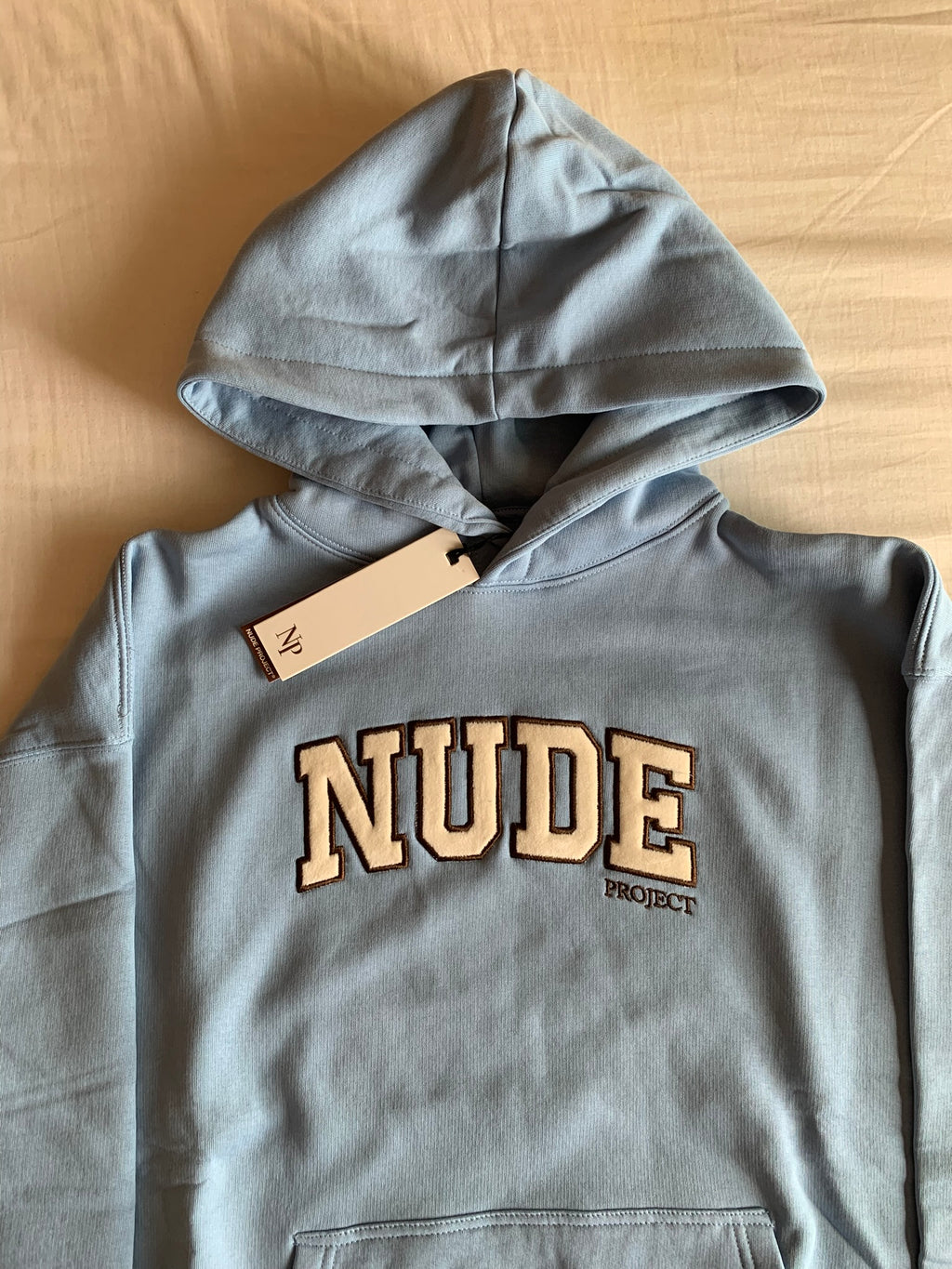 Sudadera Capucha Nude Project Varsity Azul Bebé