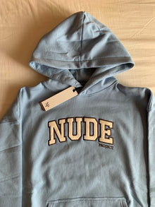 Sudadera Capucha Nude Project Varsity Azul Bebé