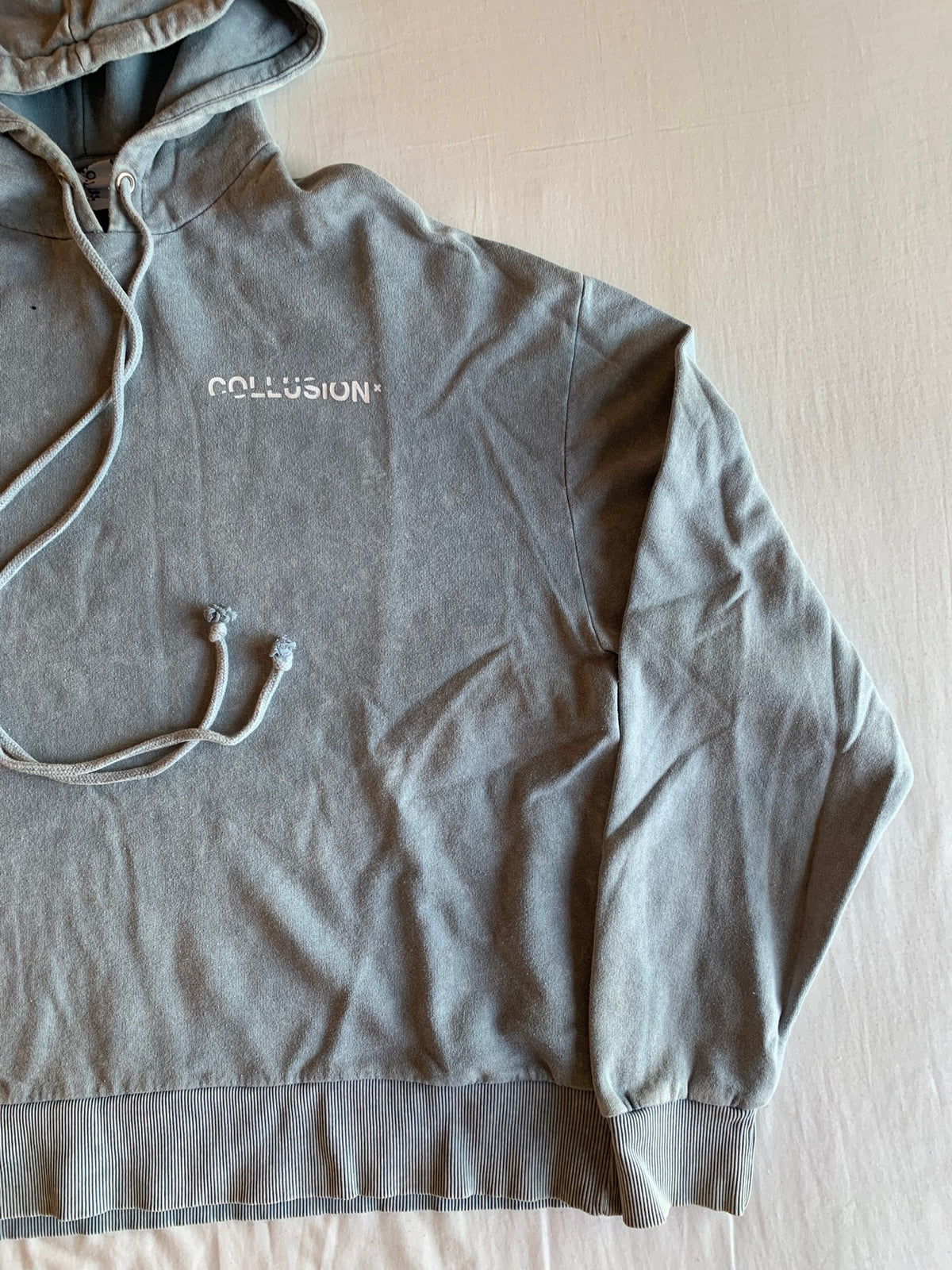 Sudadera Capucha Collusion Gris Oversize