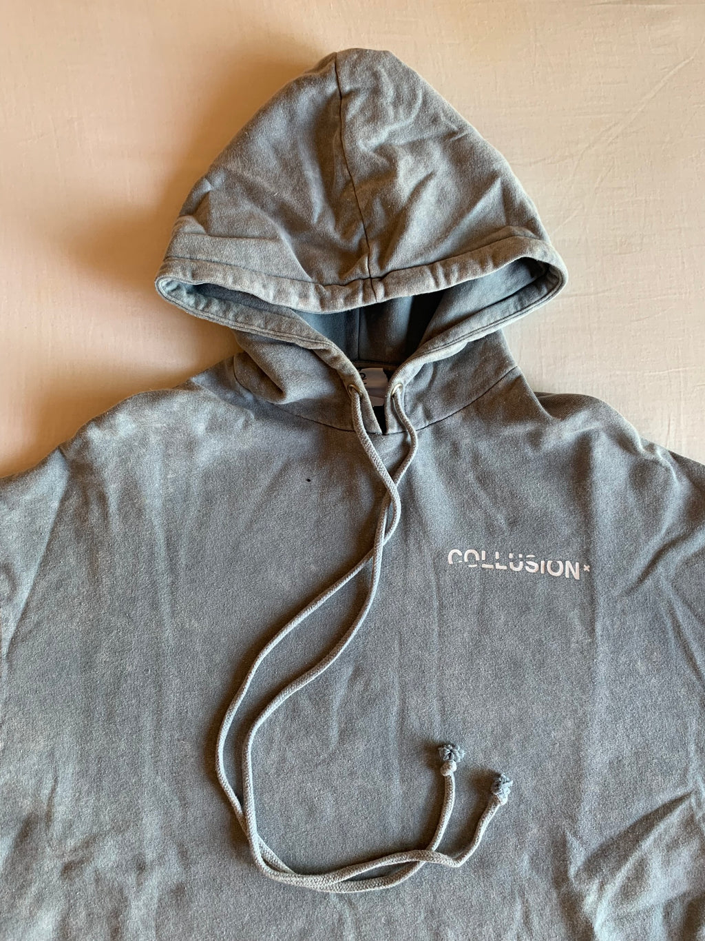 Sudadera Capucha Collusion Gris Oversize