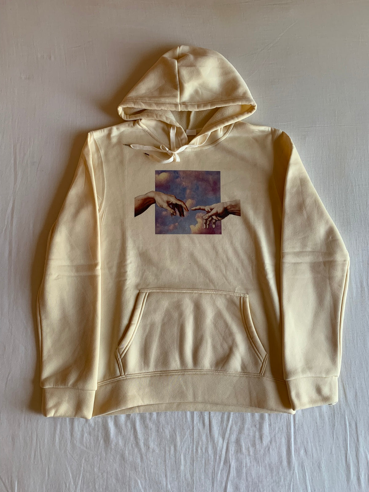 Sudadera Capucha La Creación de Adán Crudo