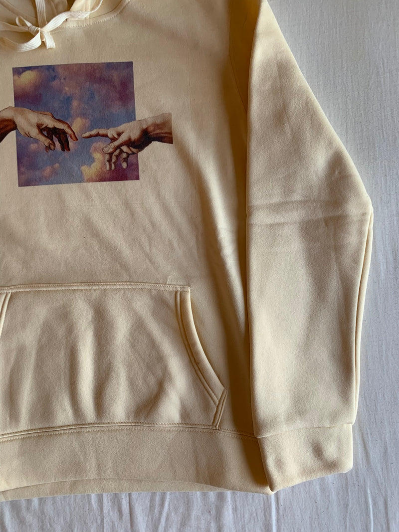 Sudadera Capucha La Creación de Adán "Crudo"