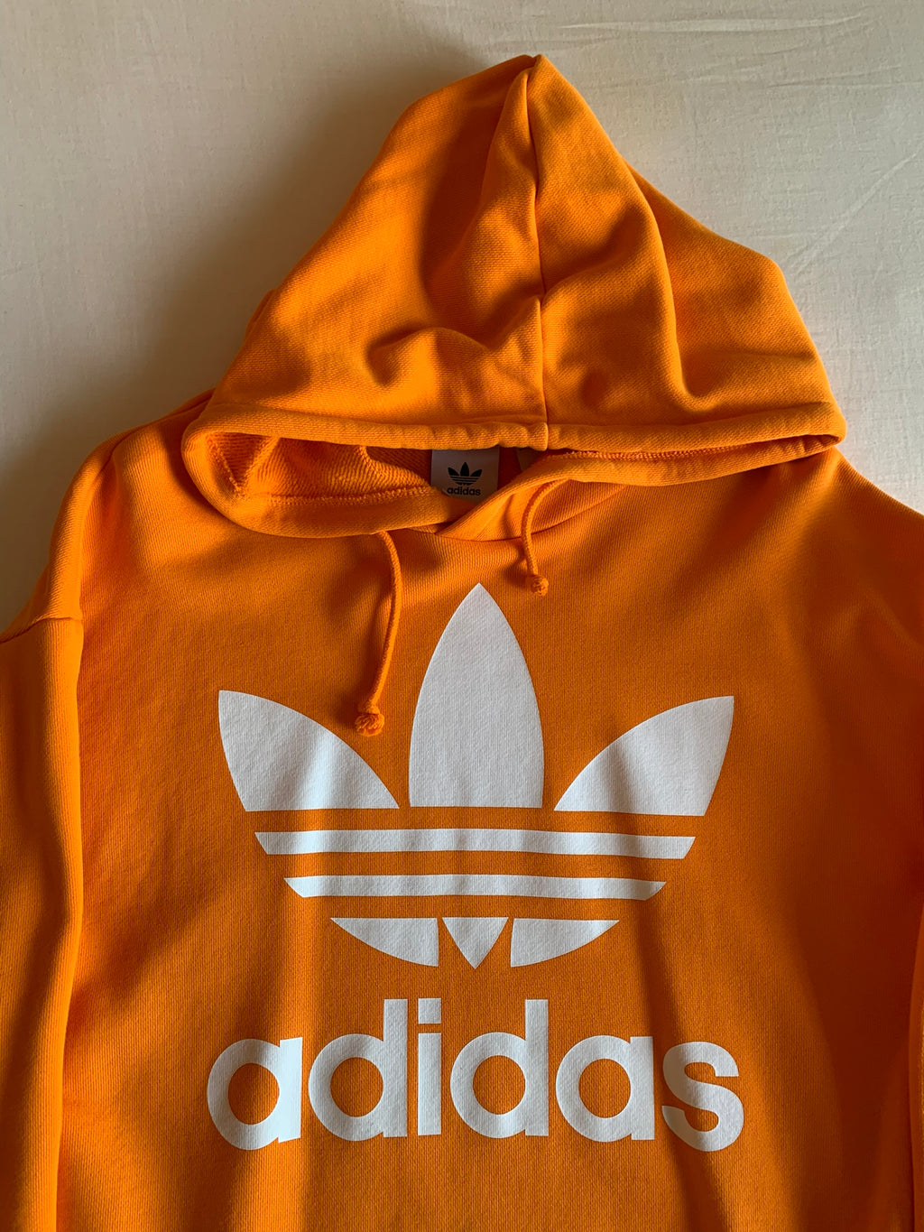 Sudadera Capucha Adidas Trefoil Naranja