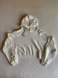 Sudadera Capucha Crop Zara Crudo