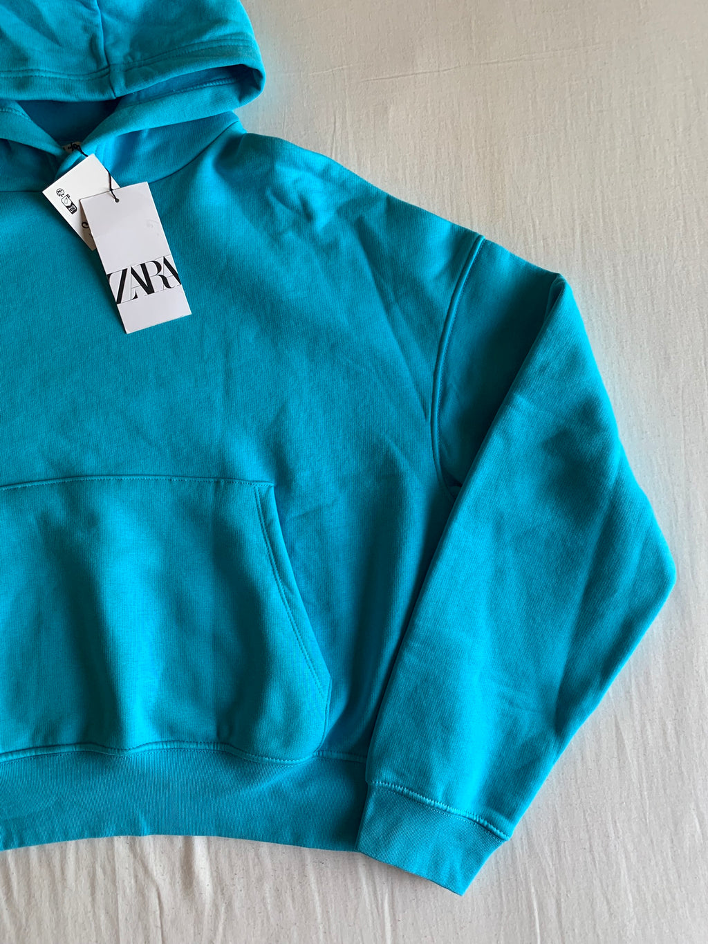Sudadera Capucha Zara Turquesa