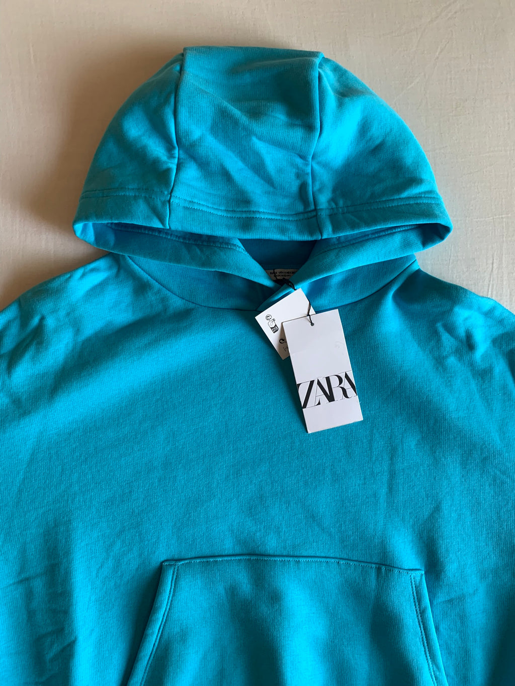 Sudadera Capucha Zara Turquesa