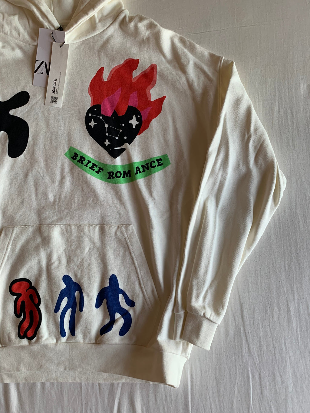 Sudadera Capucha Zara Abstract Artist Crudo
