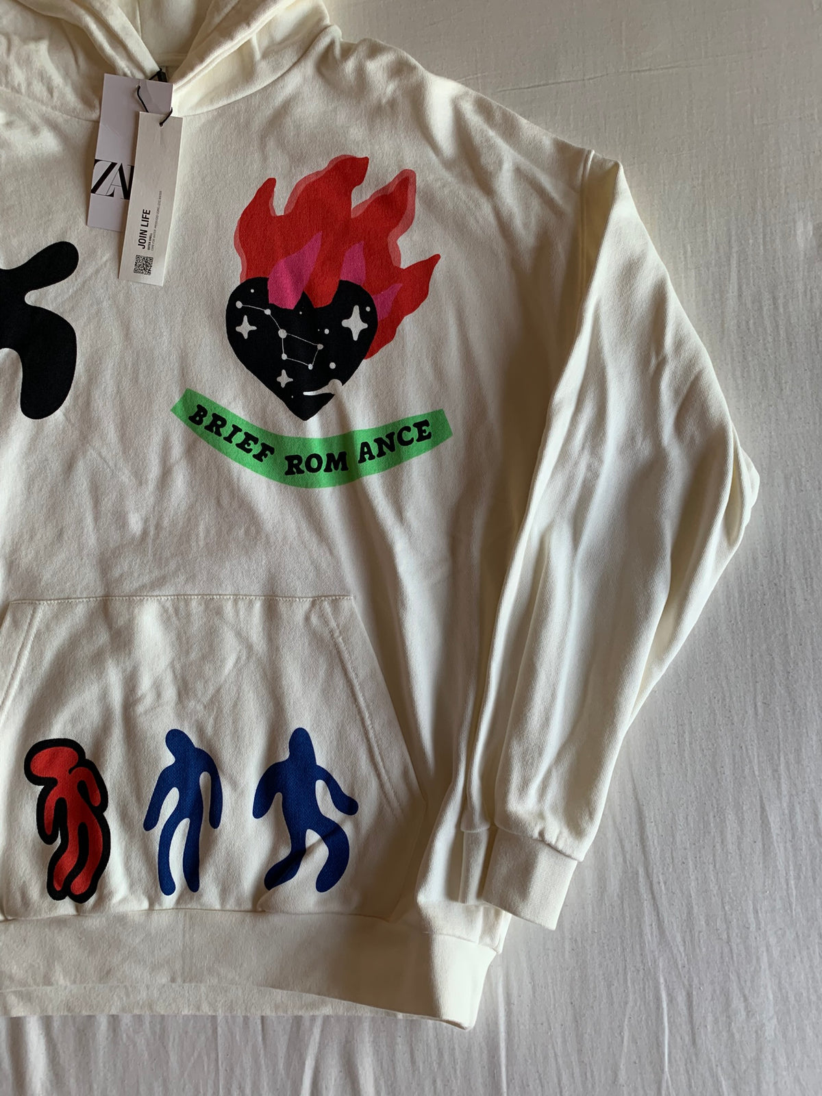 Sudadera Capucha Zara Abstract Artist Crudo