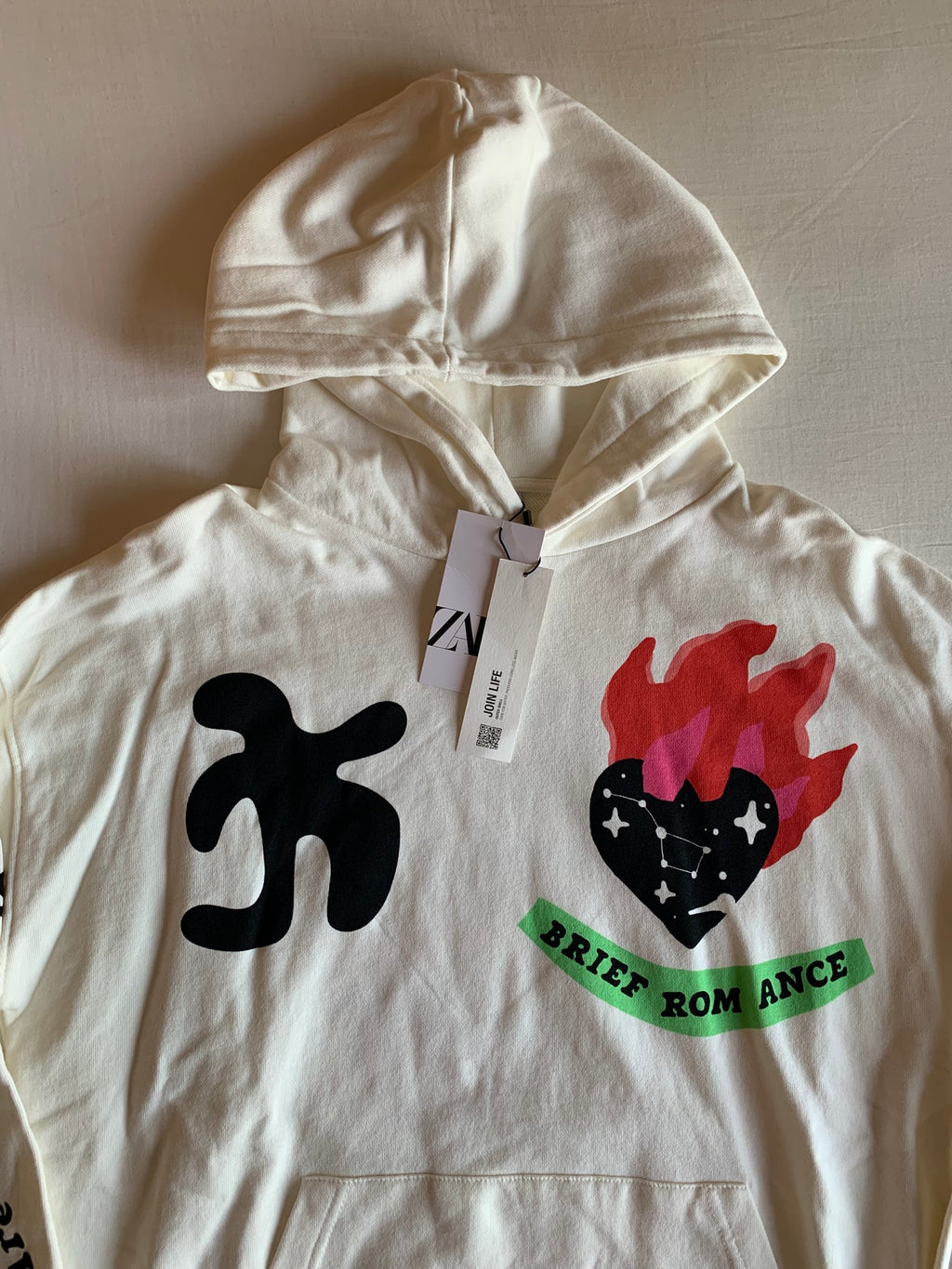 Sudadera Capucha Zara Abstract Artist Crudo