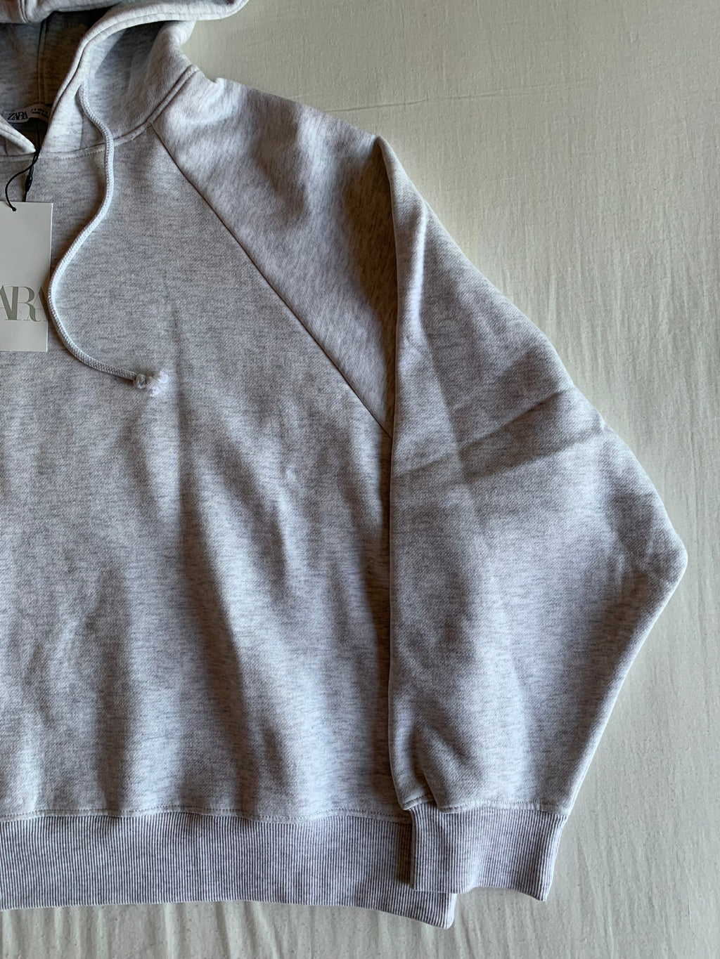 Sudadera Capucha Zara Gris Jaspeado