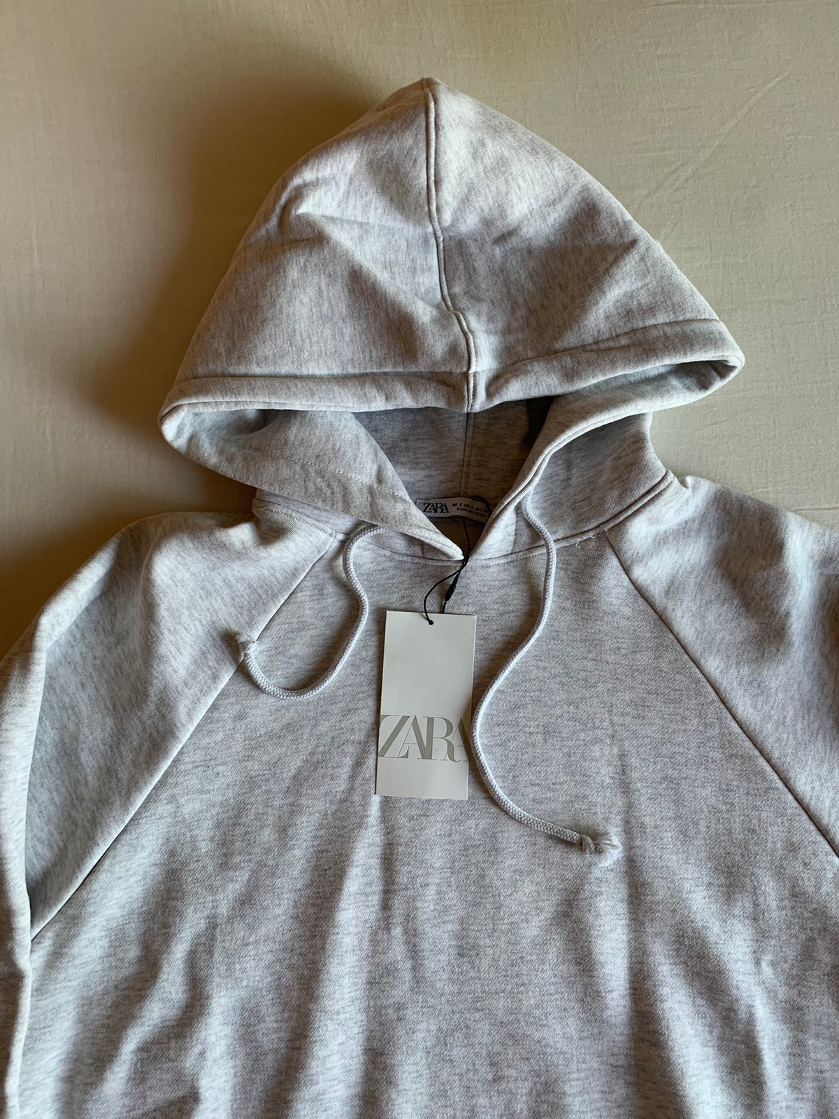 Sudadera Capucha Zara Gris Jaspeado