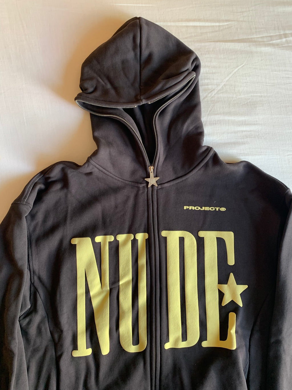 Sudadera Capucha Cremallera Nude Project Estrella Gris