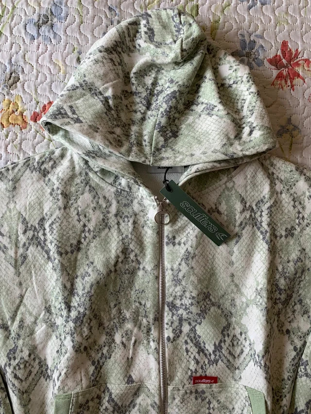 Sudadera Scuffers Cremallera Serpiente Verde