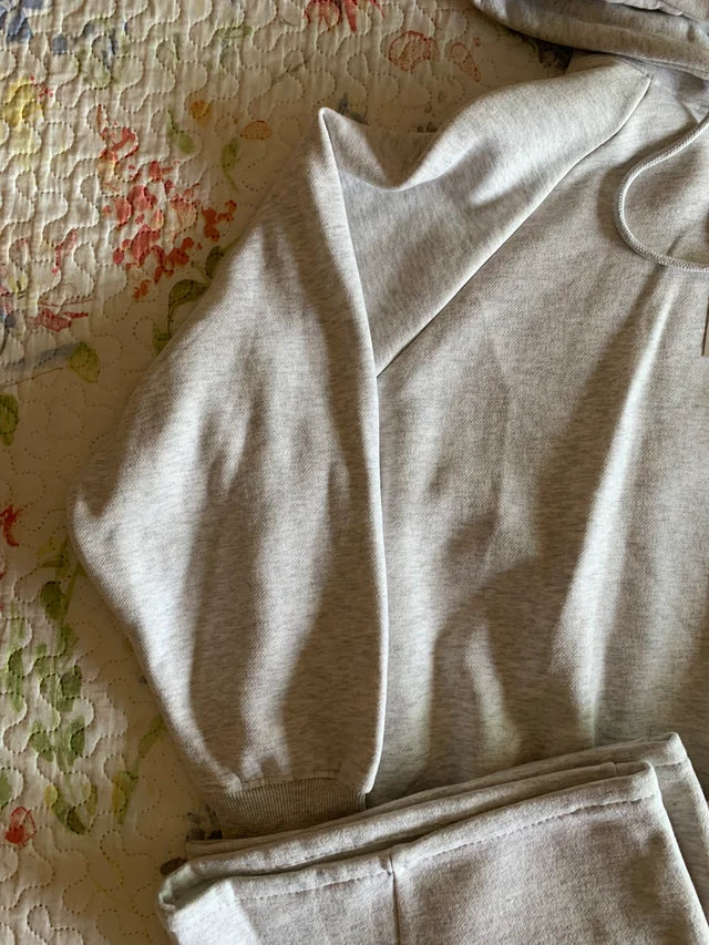 Chándal Zara Gris Jaspeado Oversize
