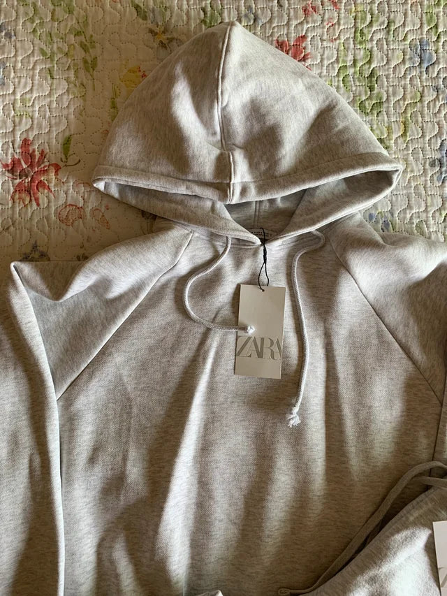 Chándal Zara Gris Jaspeado Oversize