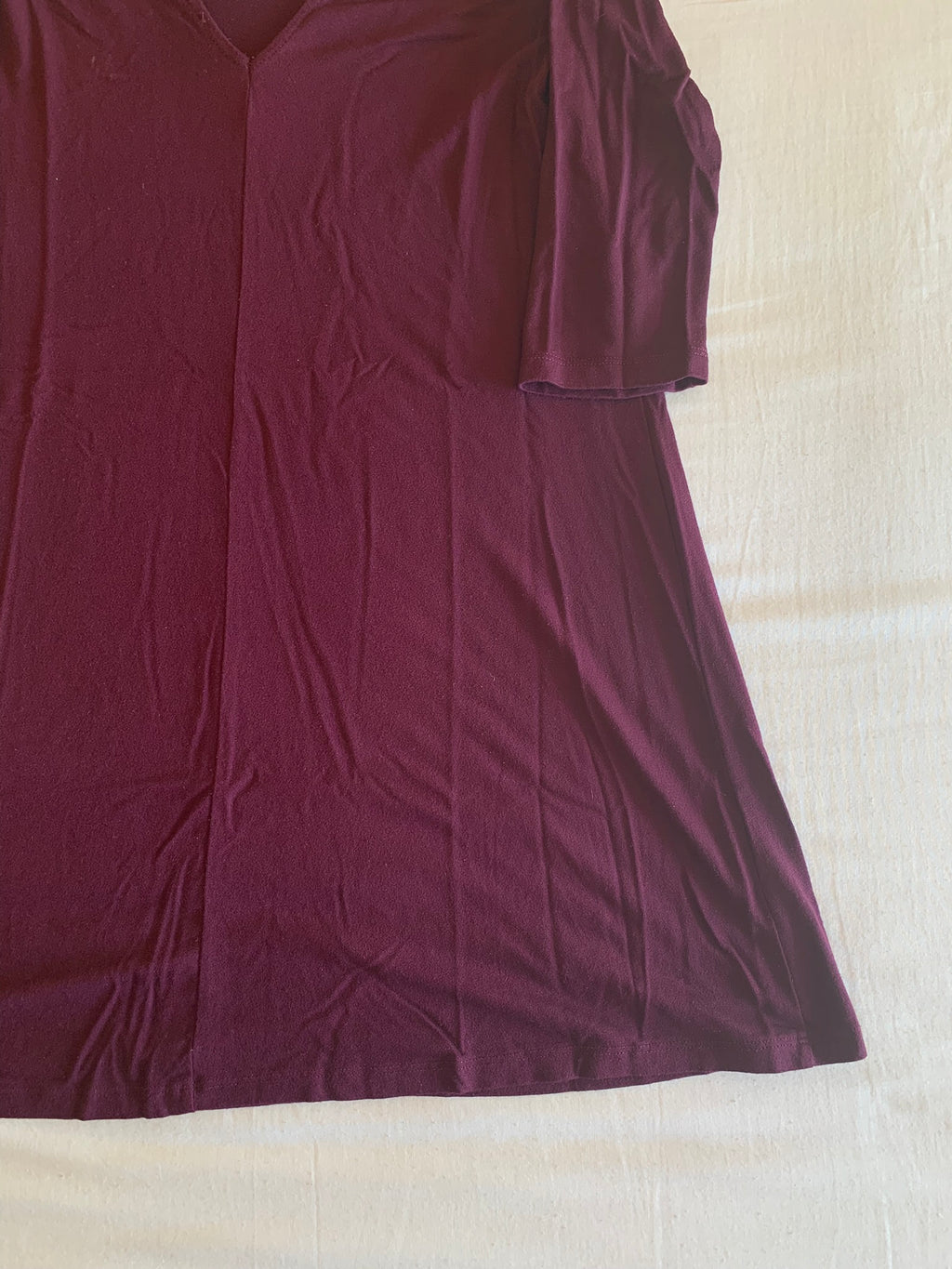 Vestido Pull&Bear Burdeos Escote Pico