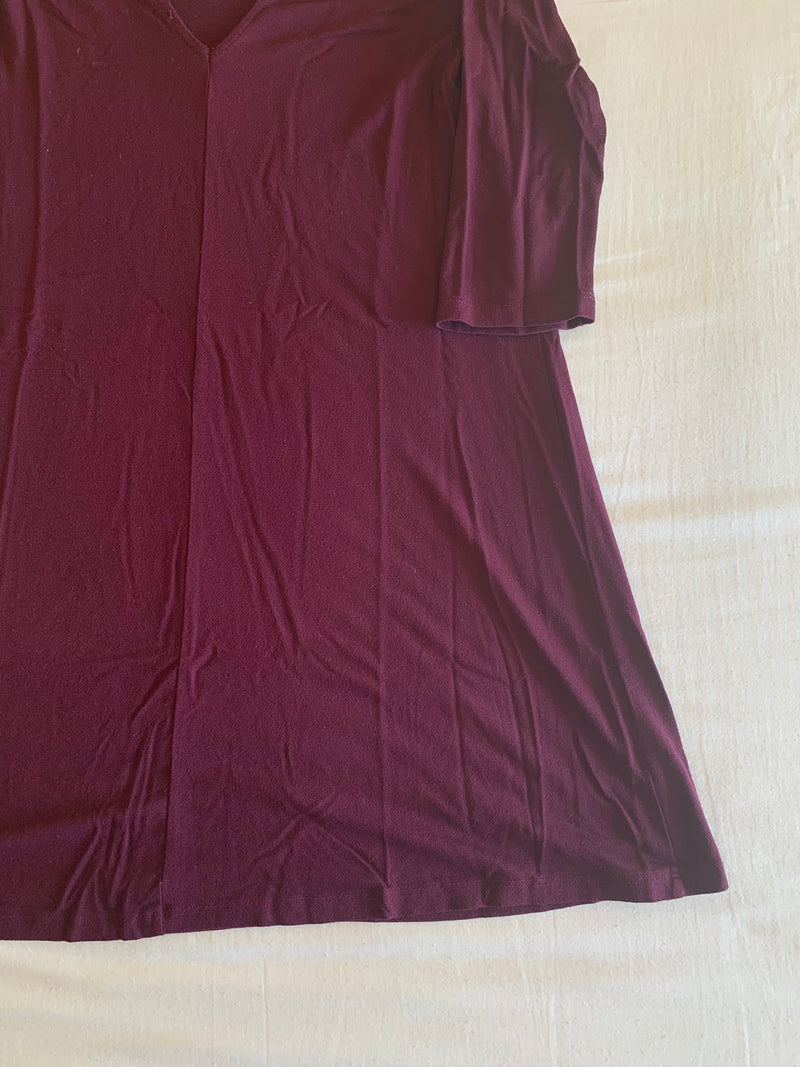 Vestido Escote Pico "Burdeos"