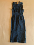 Vestido Midi Stradivarius Denim